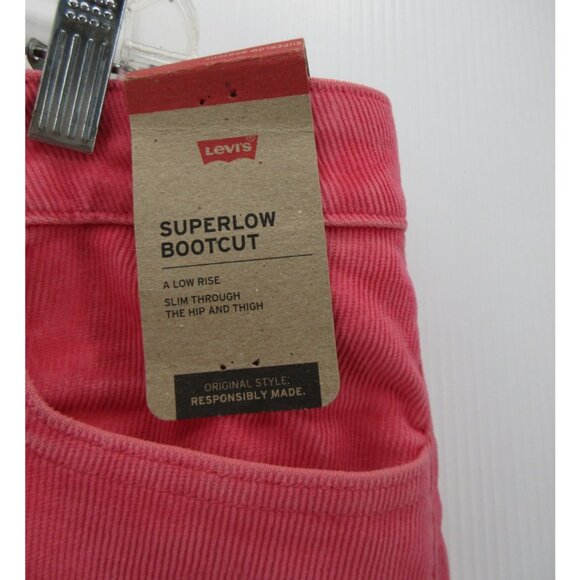 Levis Pants 33 Corduroy Superlow Boot Bootcut Trousers 33X32 NWT * - Picture 3 of 15